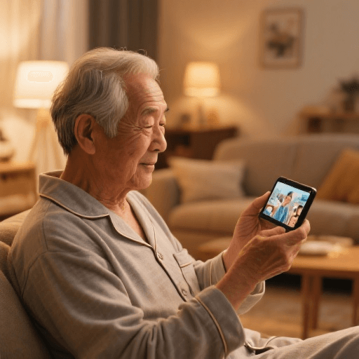 老年人使用闲逛逛App